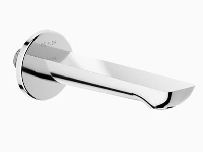 Parallel bath spout for modern bathrooms